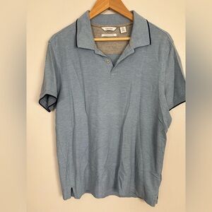 Calvin Klein Blue Pima Cotton Polo Tee